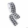 Hot Sale 🛒 2" - Black & White Buffalo Check Ribbon - 10 yds. 😀