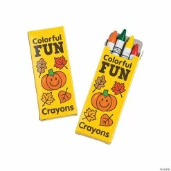 New 🌟 4-Color Fall Crayons - 24 Boxes ⌛