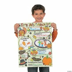 Buy 🥰 Color Your Own! "All About 👪 Thanksgiving" Posters - 30 Pc. ✔️ -Craft Kits Sales color your own all about thanksgiving posters 30 pc 48 6999 a02