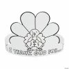 Outlet 🔔 Color Your Own I Thank God Turkey Crowns - 12 Pc. ❤️
