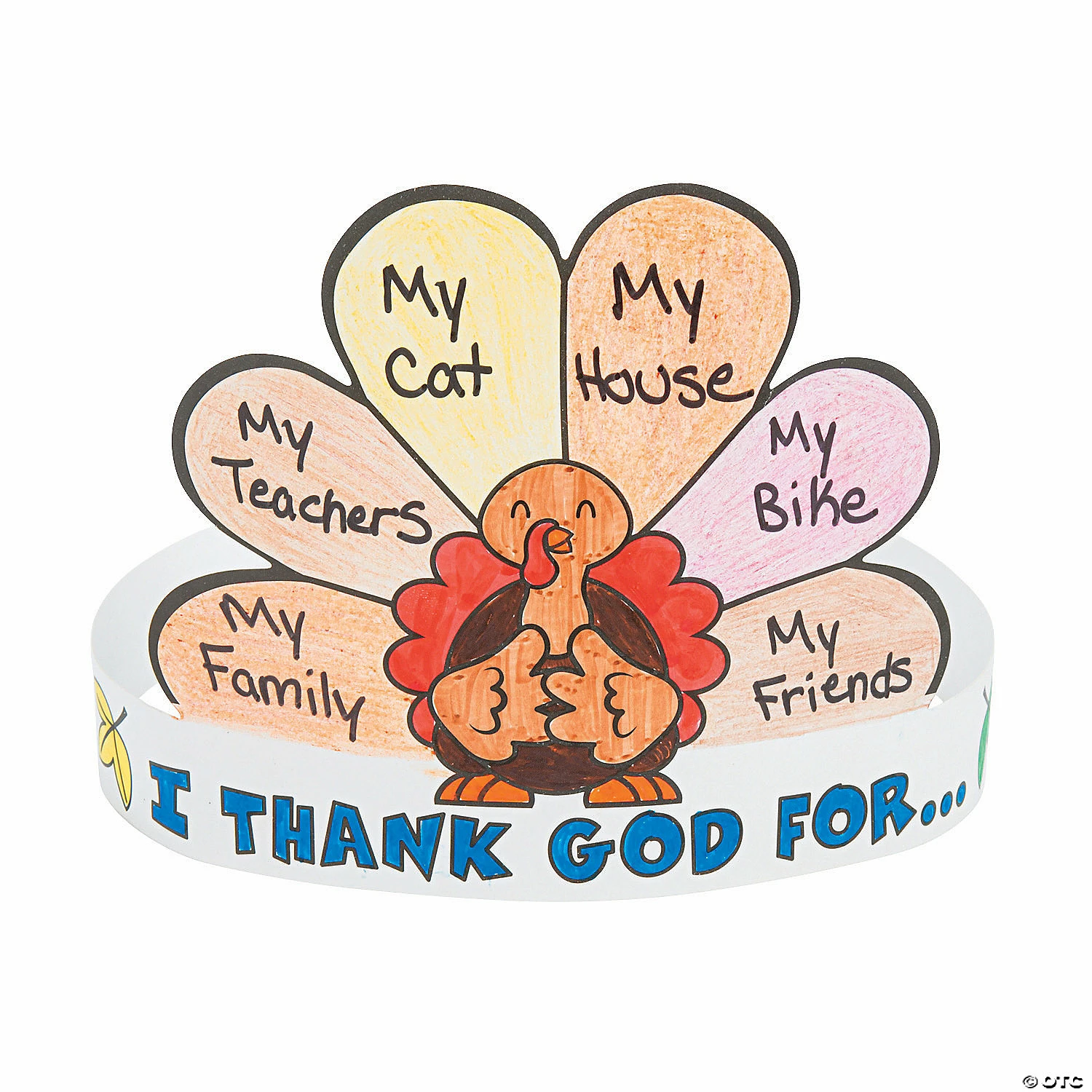 Outlet 🔔 Color Your Own I Thank God Turkey Crowns - 12 Pc. ❤️ 2 Outlet 🔔 Color Your Own I Thank God Turkey Crowns - 12 Pc. ❤️ - Image 2