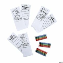 Outlet 🤩 Color Your Own Thankful Cards with 4-Color Crayons - 24 Pc. 😀
