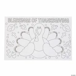 Cheapest π Color Your Own Thankful For Placemats - 12 Pc. π€©