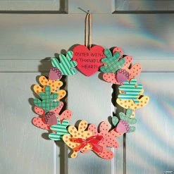 Flash Sale 💯 Enter with a Thankful Heart Wreath Craft Kit- Makes 12 ❤️ -Craft Kits Sales enter with a thankful heart wreath craft kit makes 1248 6929 a03