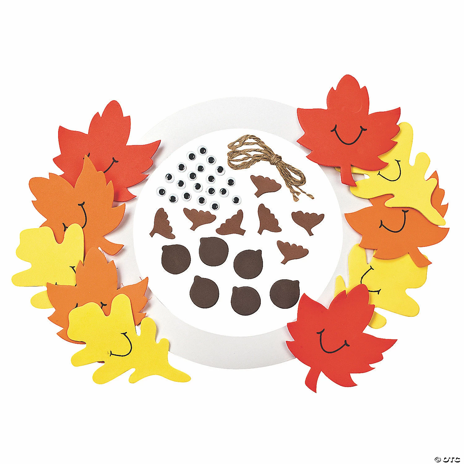 Best Pirce 🎁 Foam Smile Face Leaves Wreath Craft Kit- Makes 12 🔥 2 Best Pirce 🎁 Foam Smile Face Leaves Wreath Craft Kit- Makes 12 🔥 - Image 2