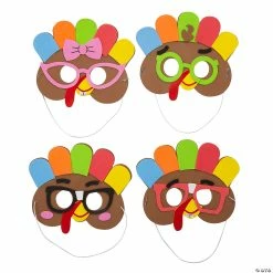 Flash Sale 😉 Goofy Turkey Mask Craft Kit - Makes 12 😉