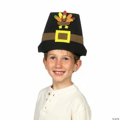 Outlet ⭐ Pilgrim Hat with Turkey Craft Kit - Makes 12 🛒 -Craft Kits Sales pilgrim hat with turkey craft kit makes 1248 1596 a02