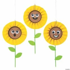 Promo 🧨 Sunflower Hanging Paper Fan Craft Kit - Makes 12 😍