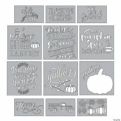 Coupon ❤️ Thanksgiving Décor Stencils - 12 Pc. 🎉