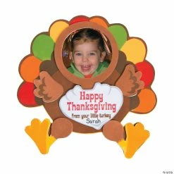 Budget 🔥 Thanksgiving Turkey Picture Frame Magnet Craft Kit - Makes 12 👏