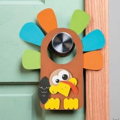 Outlet 🔥 Turkey Doorknob Hanger Craft Kit - Makes 12 🎁 -Craft Kits Sales turkey doorknob hanger craft kit makes 1213655879 a03