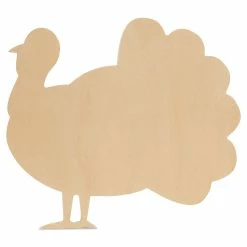 New 👏 Woodpeckers Crafts, DIY Unfinished Wood 12" Classic Turkey Cutout Pack of 3 ✨