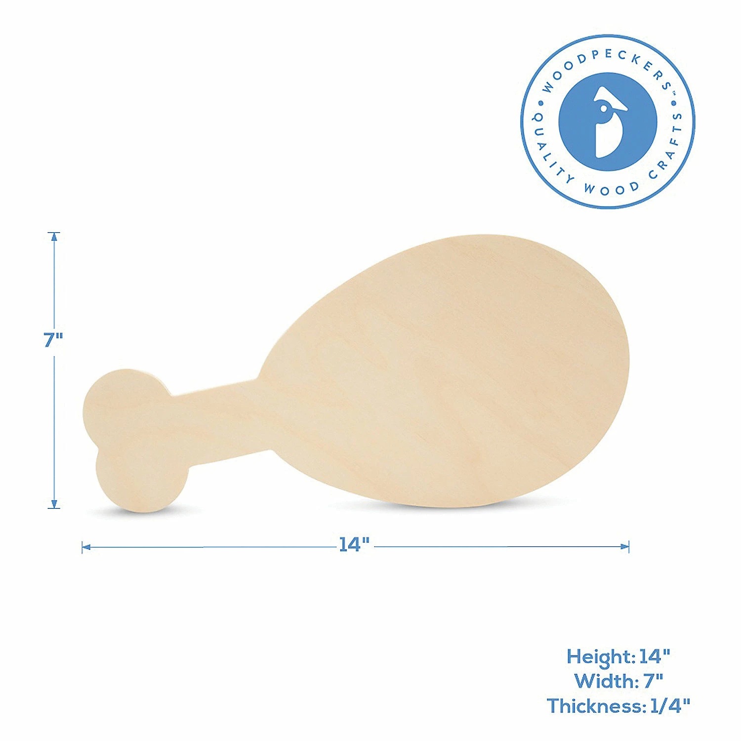 Deals π Woodpeckers Crafts, DIY Unfinished Wood 12" Drumstick Cutout Pack of 3 π 3 Deals π Woodpeckers Crafts, DIY Unfinished Wood 12" Drumstick Cutout Pack of 3 π - Image 3