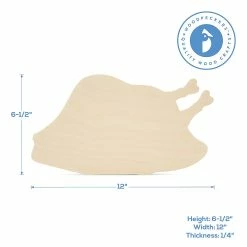 Discount ⭐ Woodpeckers Crafts, DIY Unfinished Wood 12" Turkey Meat Cutout Pack of 3 🎉 -Craft Kits Sales woodpeckers crafts diy unfinished wood 12 turkey meat cutout pack of 314128899 a02NOWA